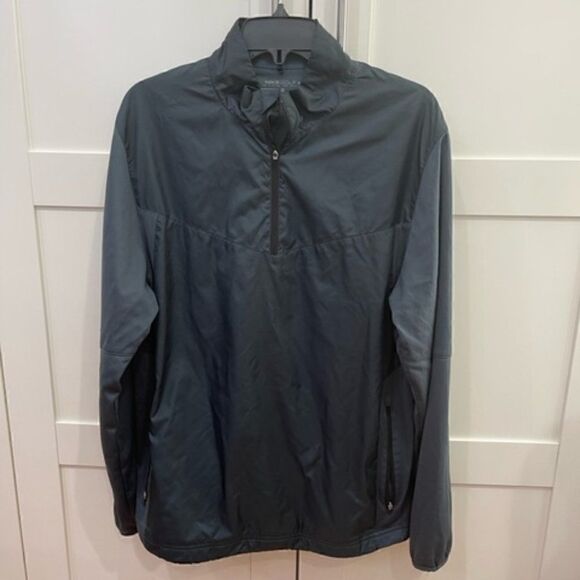 Nike Golf Windbreaker Men's Size M 1/4 Zip Pullover Green Blue Teal Long Sleeve - Picture 1 of 3